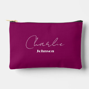 Chic, Minimalistisch Wine Red Zubehörtasche