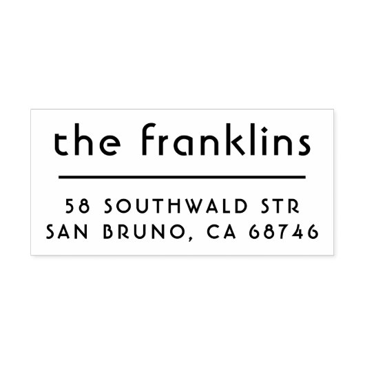 Chic Minimalistische benutzerdefinierte Adresse Permastempel (Design)