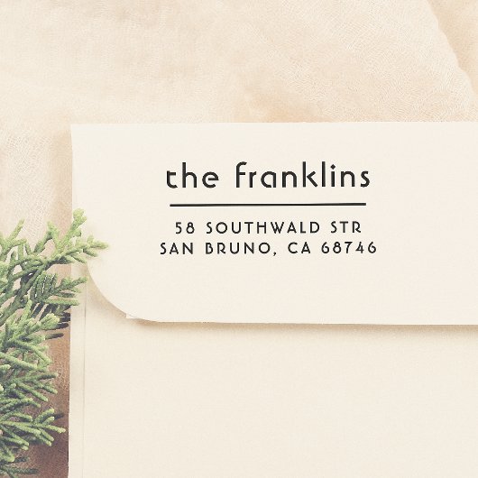 Chic Minimalistische benutzerdefinierte Adresse Permastempel