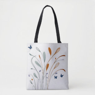 Chic minimalistische Kalligraphie schmettert Blume Tasche