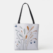 Chic minimalistische Kalligraphie schmettert Blume Tasche (Rückseite)
