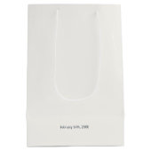 Chic Minimalistische Liebe & Danke Mittlere Geschenktüte (Rückseite)