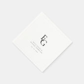 Chic-minimalistische Monogramm-Hochzeit Serviette (Ecke)