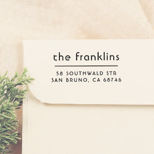 Chic Minimalistische Personalisierte Adresse Gummistempel