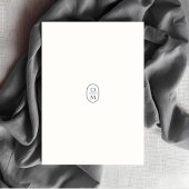 Chic-minimalistische Typografie-Monogramm-Hochzeit Save The Date