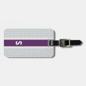 Chic Mint abstrakte geometrische Muster Monogramm Gepäckanhänger (Vorderseite horizontal)