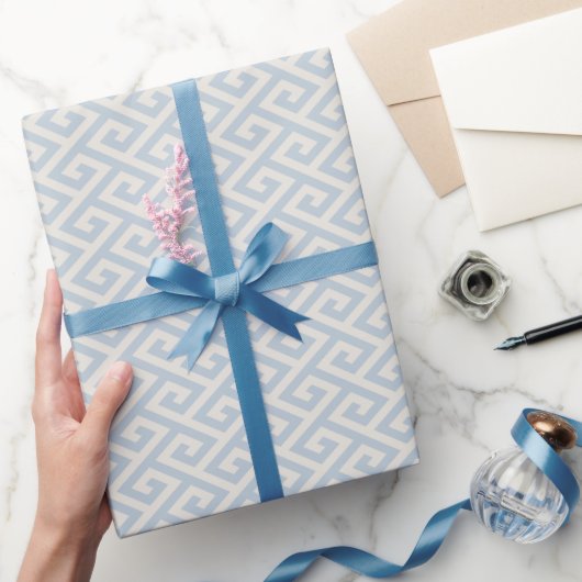 Chic Mint abstrakte geometrische Muster Monogramm Geschenkpapier (Schenken)