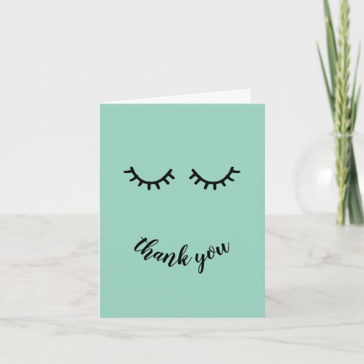 Chic Mint Black Eyelashes Danke (Vorderseite)