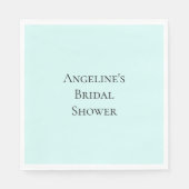 Chic Mint Brautparty Serviette (Vorderseite)