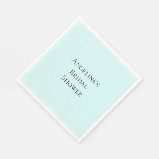 Chic Mint Brautparty Serviette (Ecke)