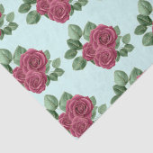 Chic Mint Burgundy Gold Rose Hochzeiten Blätter Seidenpapier (Detail)