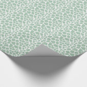 Chic Mint Giraffe Print Baby Dusche Geschenkpapier (Ecke)