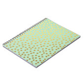 Chic Mint Gold Confetti Dots Notizblock (Linke Seite)