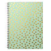Chic Mint Gold Confetti Dots Notizblock (Vorderseite)