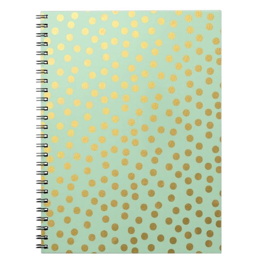 Chic Mint Gold Confetti Dots Notizblock (Vorderseite)