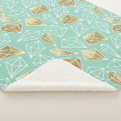 Chic Mint Gold Diamonds Sherpadecke (3/4)