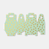 Chic Mint Gold Dots Geschenkschachtel (Ungefaltet)