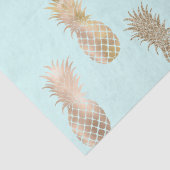 Chic Mint Gold Glam Ananas Seidenpapier (Detail)
