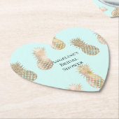 Chic Mint Gold Glam Ananas Untersetzer (angewinkelt)