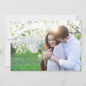 Chic Mint Green Couple Foto Spring Save The Date (Rückseite)