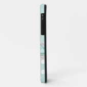 Chic Mint Green Damask iPhone 5 Fall Case-Mate iPhone Hülle (Hinten/Links)