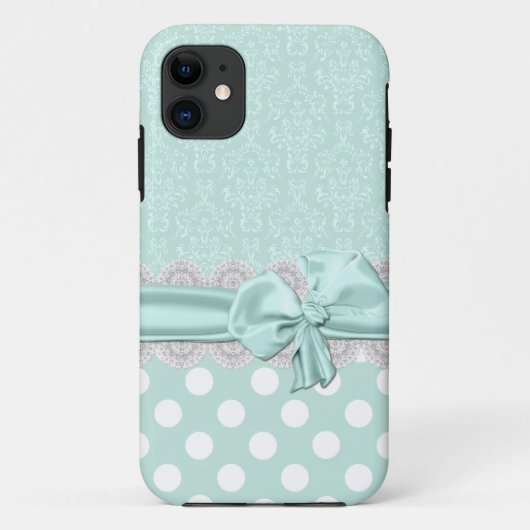 Chic Mint Green Damask iPhone 5 Fall Case-Mate iPhone Hülle (Rückseite)