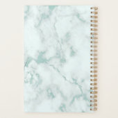 Chic Mint Green Marble Personalisiert Planer (Rückseite)