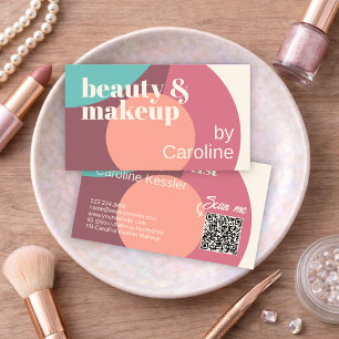 Chic Mint Green Mauve Taupe Blush Pink Art Muster Visitenkarte