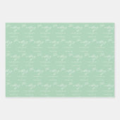 Chic Mint Green Personalisiert Wedding Geschenkpapier Set (Vorderseite 3)