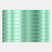 Chic Mint Green Ribbon Bow Brautparty Geschenkpapier Set (Vorderseite 3)