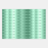 Chic Mint Green Ribbon Bow Brautparty Geschenkpapier Set (Vorderseite)