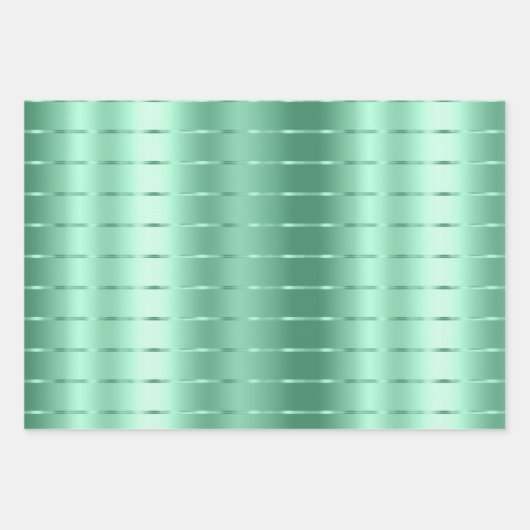 Chic Mint Green Ribbon Bow Brautparty Geschenkpapier Set (Vorderseite)