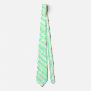 Chic Mint Green und White Stripe Muster Neck Tie Krawatte