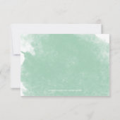 CHIC MINT GREEN WATERCOLOR WEDD RSVP CARDS (Rückseite)