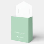 Chic Mint Green White Custom Spring Wedding Geschenkschachtel (Geöffnet)
