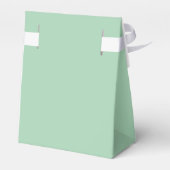 Chic Mint Green White Custom Spring Wedding Geschenkschachtel (Rückseite)