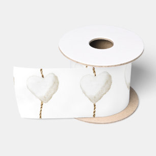 Chic Mint Green White Hearts Bows Brautparty Satinband
