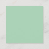 Chic Mint Green White Script Wedding QR Code UAWG Begleitkarte (Rückseite)