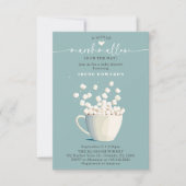 Chic Mint Marshmallow Baby Dusche Einladung (Vorderseite)
