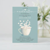 Chic Mint Marshmallow Baby Dusche Einladung (Stehend Vorderseite)
