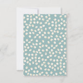 Chic Mint Marshmallow Baby Dusche Einladung (Rückseite)