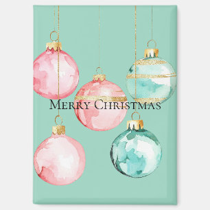 Chic Mint Pink Gold Weihnachtsschmuck Magnet