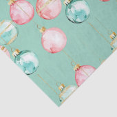 Chic Mint Pink Gold Weihnachtsschmuck Seidenpapier (Detail)