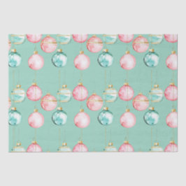 Chic Mint Pink Gold Weihnachtsschmuck Seidenpapier