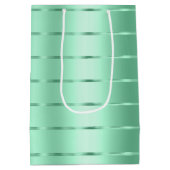 Chic Mint Ribbon Bow Brautparty Mittlere Geschenktüte (Rückseite)