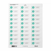 Chic Mint & Turquoise Big Dots Mit Monogramm (Vorne)