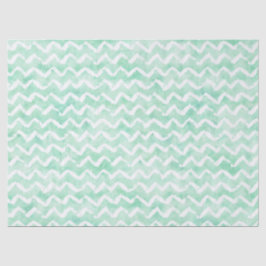 Chic Mint Wasserfarbe Zickzack Streifen Seidenpapier