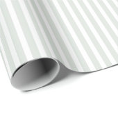 Chic Mint Weiße Streifen Geburtstag Geschenkpapier (Rolleneckpunkt)