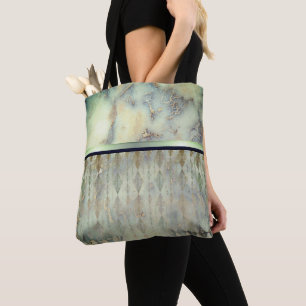 Chic Minty Green Marble Harlequin Tasche