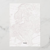 Chic Miss zu Mrs. Kristall Reiseplan Brautparty Folieneinladung (Rückseite)